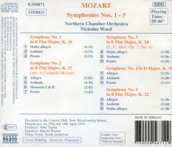 CD Wolfgang Amadeus Mozart: Symphonies Nos. 1 - 5 174023