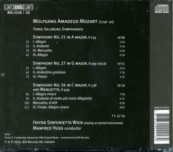 CD Wolfgang Amadeus Mozart: Three Salzburg Symphonies 156796