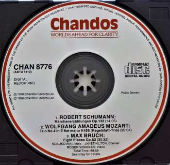 CD Wolfgang Amadeus Mozart: Trio No. 4 K498 (Kegelstatt-Trio) / Märchenerzählung Op. 132 / 8 Pieces Op. 83 319547