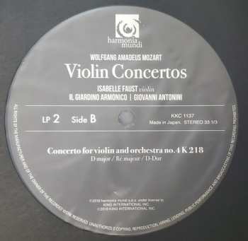 3LP Wolfgang Amadeus Mozart: Violin Concertos LTD 365050