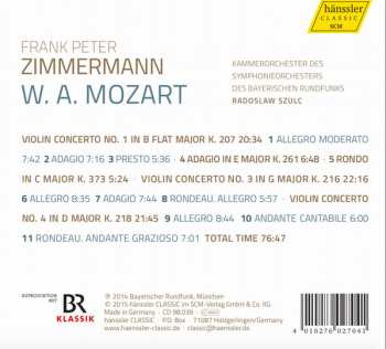 CD Wolfgang Amadeus Mozart: Violin Concertos Nos 1, 3, 4 322327