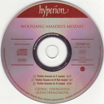 2CD Wolfgang Amadeus Mozart: Violin Sonatas K27, 31, 296, 306, 454, 547 346066