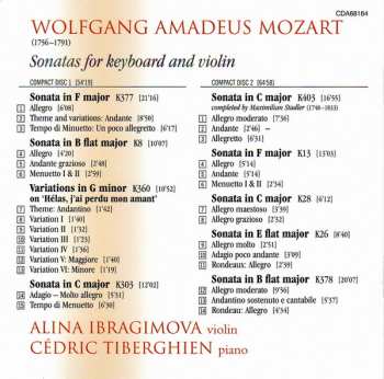 2CD Wolfgang Amadeus Mozart: Violin Sonatas K8, 13, 26, 28, 303, 360, 377, 378, 403 425239