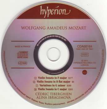 2CD Wolfgang Amadeus Mozart: Violin Sonatas K8, 13, 26, 28, 303, 360, 377, 378, 403 425239