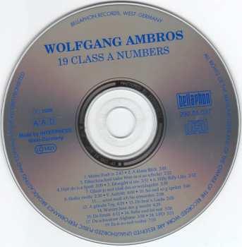CD Wolfgang Ambros: 19 Class A Numbers 192177