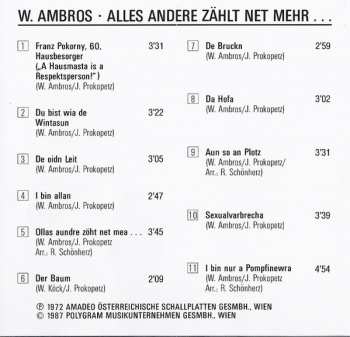 CD Wolfgang Ambros: Alles Andere Zählt Net Mehr 194430
