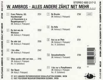 CD Wolfgang Ambros: Alles Andere Zählt Net Mehr 194430