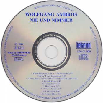 CD Wolfgang Ambros: Nie Und Nimmer 150246
