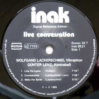 LP Wolfgang Lackerschmid: Live Conversation 74477