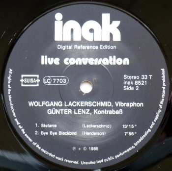 LP Wolfgang Lackerschmid: Live Conversation 74477