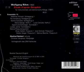 CD Wolfgang Rihm: Etude D'Après Séraphin 322744