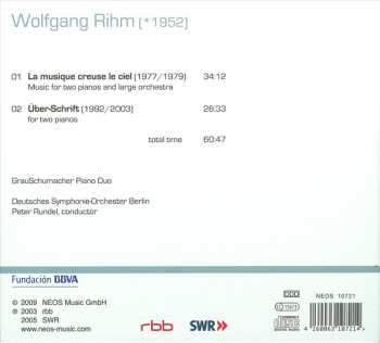 CD Wolfgang Rihm: Le Musique Creuse Le Ciel 518885