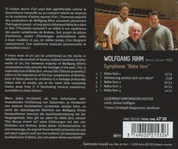 CD Wolfgang Rihm: Symphonie "Nähe Fern"  298906