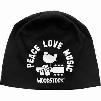Merch Woodstock: Čepice Peace, Love, Music