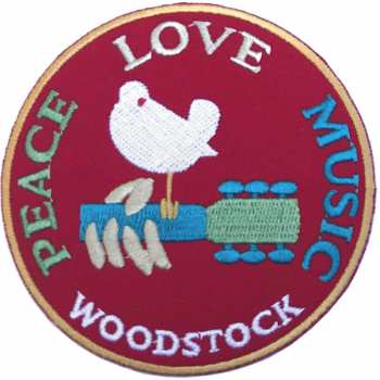 Merch Woodstock: Nášivka Peace, Love, Music