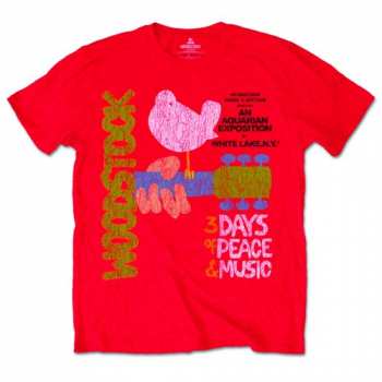 Merch Woodstock: Tričko Classic Vintage Plakát 