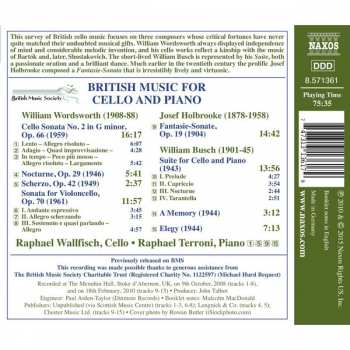 CD William Wordsworth: British Music For Cello And Piano 383218