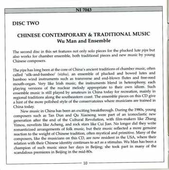 2CD Wu Man: Chinese Traditional & Contemporary Music For Pipa And Ensemble 431920
