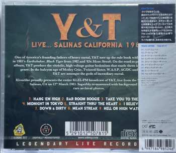 CD Y & T: Live...Salinas California 1983 476183