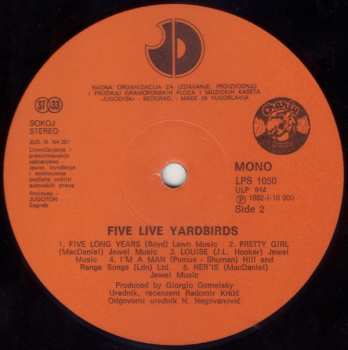 LP The Yardbirds: Five Live Yardbirds 523013