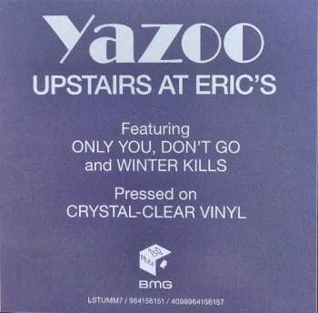 LP Yazoo: Upstairs At Eric's CLR | LTD
