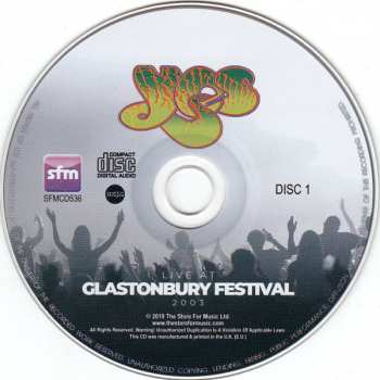 2CD Yes: Live At Glastonbury Festival 2003 313810