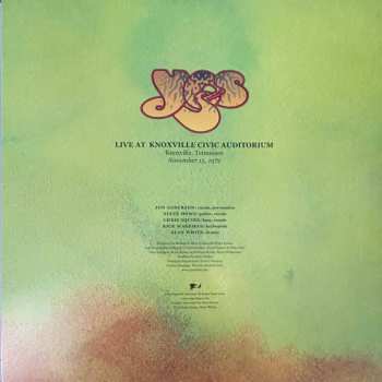 3LP Yes: Live At Knoxville Civic Auditorium Knoxville, Tennessee November 15, 1972 464881