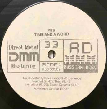 LP Yes: Time And A Word