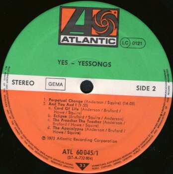 3LP Yes: Yessongs