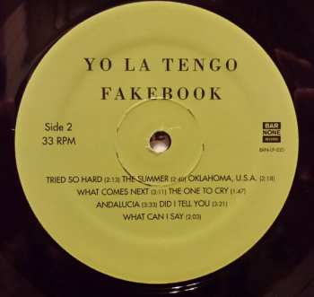 LP Yo La Tengo: Fakebook 60230