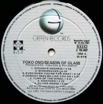 LP Yoko Ono: Season Of Glass 543073