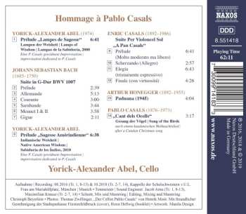 CD Yorick-Alexander Abel: Hommage À Pablo Casals 506465