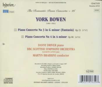 CD York Bowen: Concerto No. 3 (Fantasia), Op. 23, Concerto No. 4 Op. 88 284913