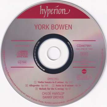 CD York Bowen: The Complete Works For Violin And Piano 345621