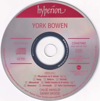 CD York Bowen: The Complete Works For Violin And Piano 345621