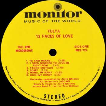 Album Julie Whitney: 12 Faces Of Love