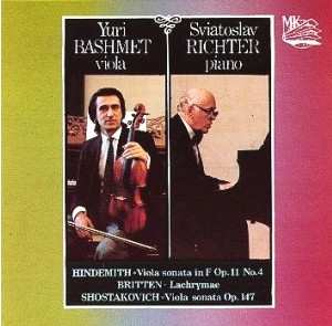 Album Yuri Bashmet: Viola Sonata In F Op.11 No.4 / Lachrymae / Viola Sonata Op.147