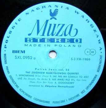 LP Zbigniew Namysłowski: Winobranie