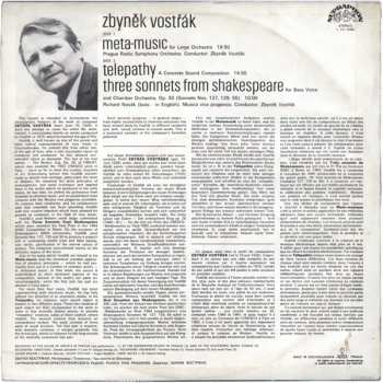 LP Zbyněk Vostřák: Meta-Music / Telepathy / Three Sonnets From Shakespeare 530802