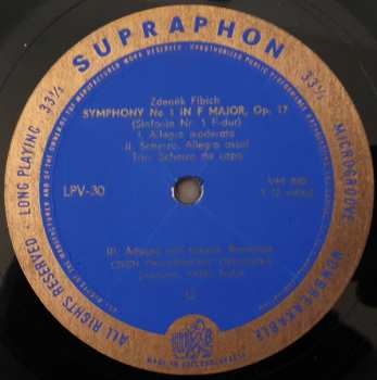 LP Zdeněk Fibich: Symphony No. 1 In F Major / Scherzo From The Triumphal Symphony 374293
