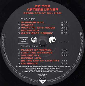 LP ZZ Top: Afterburner