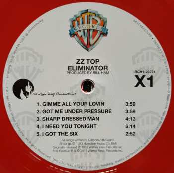 LP ZZ Top: Eliminator 10989