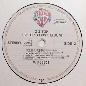 LP ZZ Top: First Album